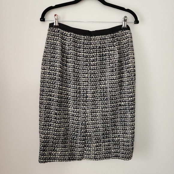J. Crew No.2 Wool Blend Tweed Midnight Pencil Skirt Size 2 - Picture 6 of 13